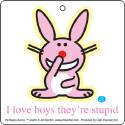 Happy Bunny Boys Are Stupid Air Freshener